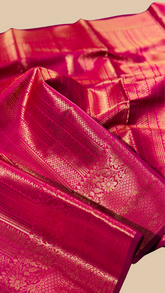 Dark Pink Tissue Silk Saree